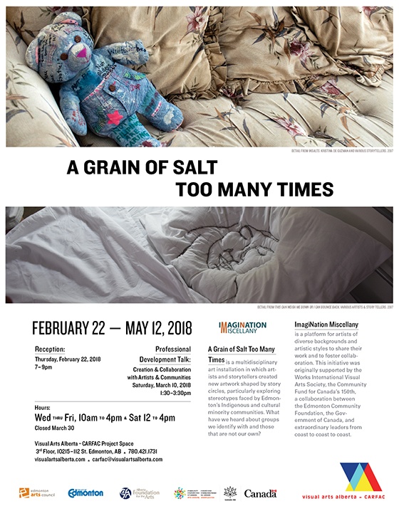 A Grain of Salt Too Many Times exhibition poster